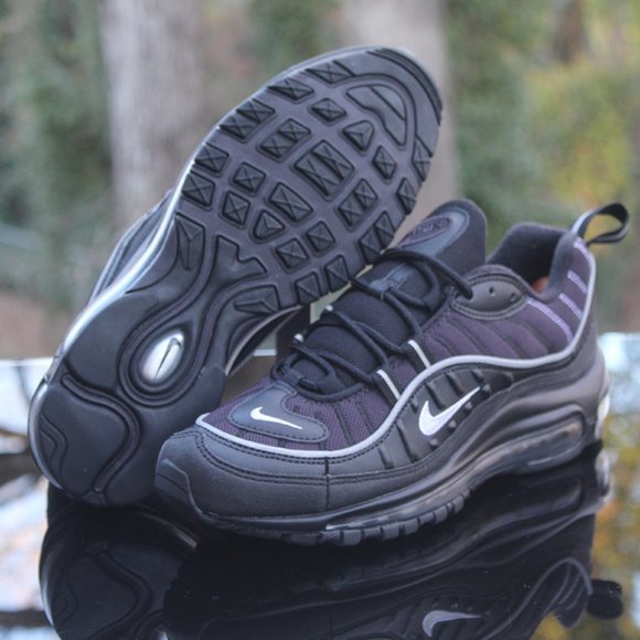 Nike Air Max 98 Black Grey Size 7Y - Picture 7 of 12